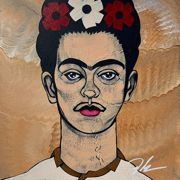 Framed Frida Kahlo Portrait